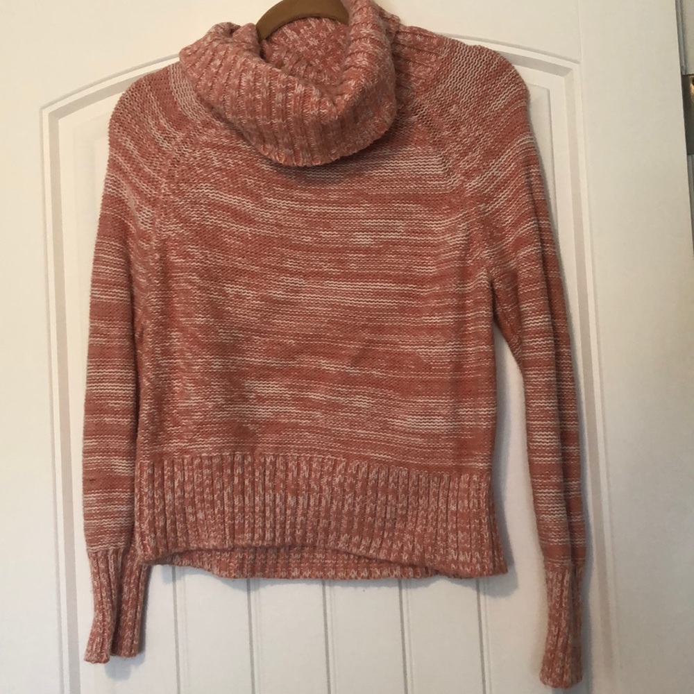 Banana Republic orange knit cowl neck sweater
